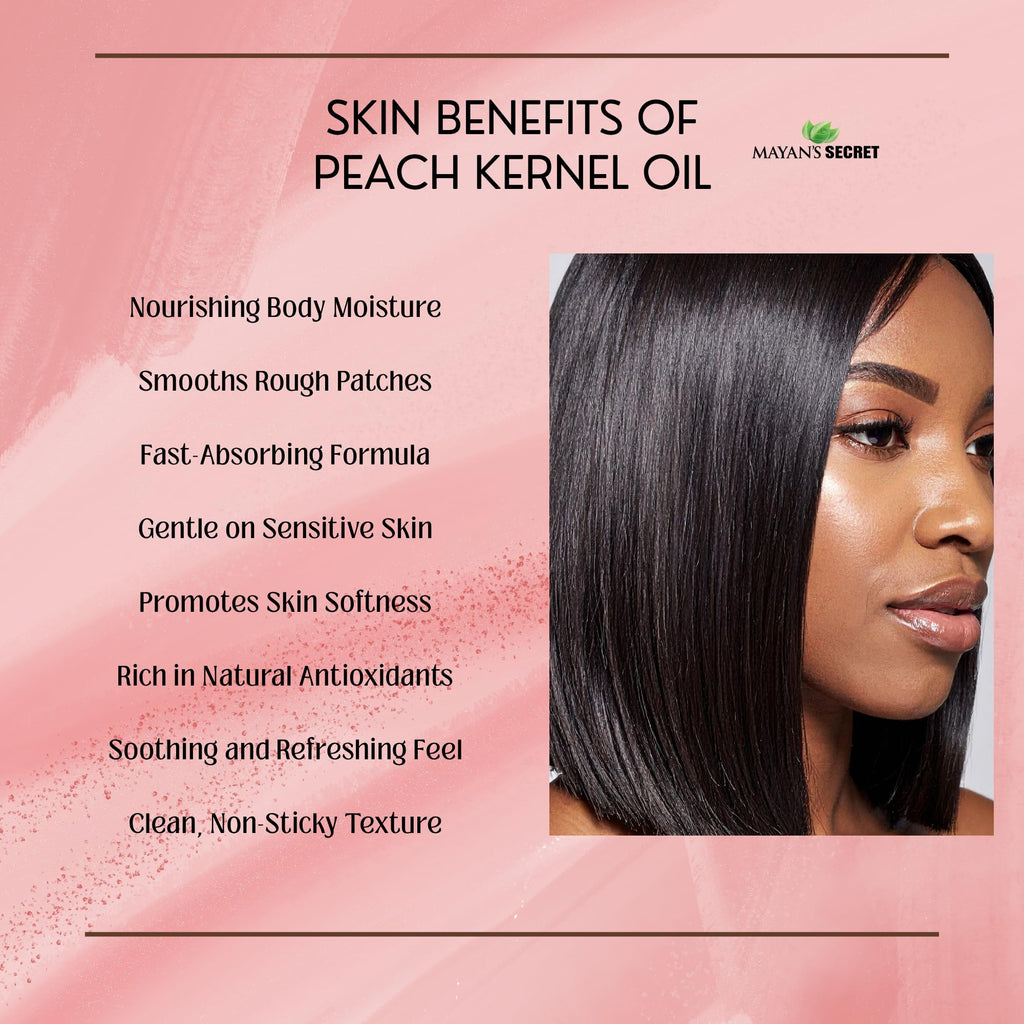 Peach Kernel Oil for Skin Elasticity,Firming, Hair, Massage and Nail Care. 4 Fl. oz